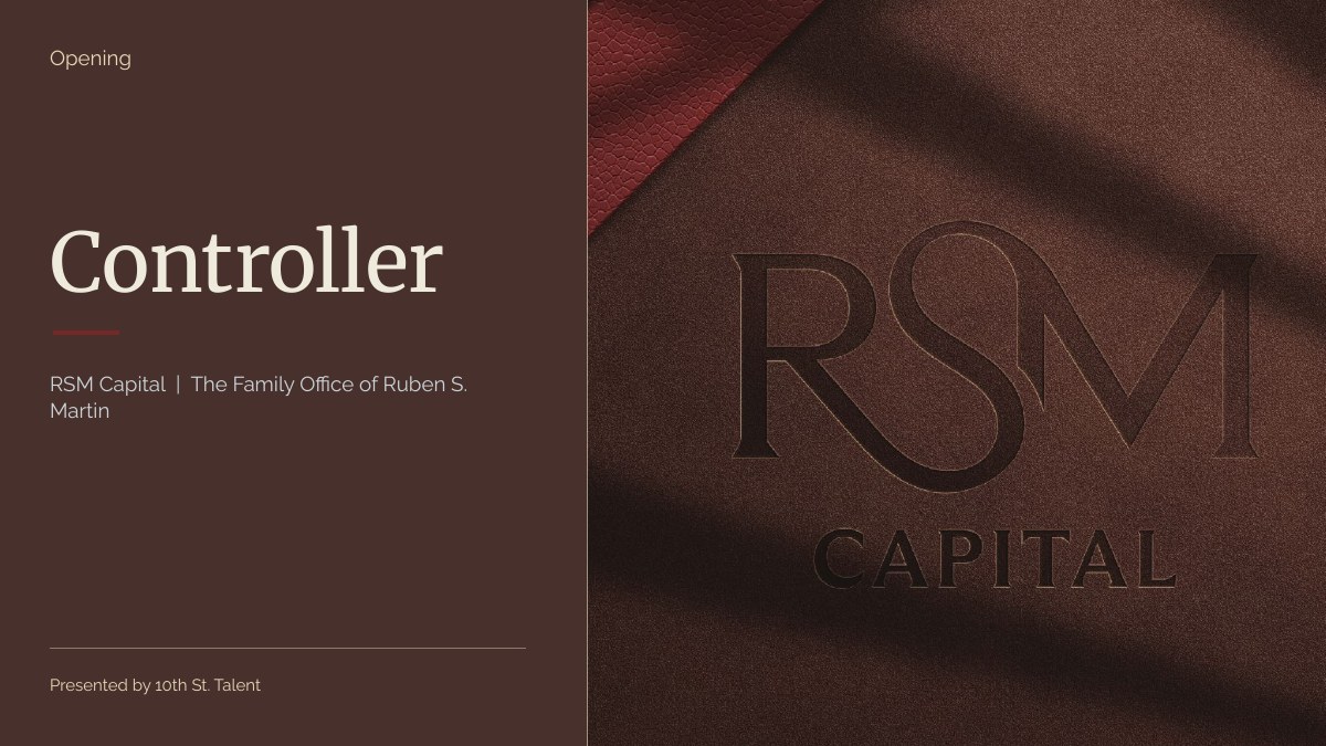 RSM Capital Controller presentation cover